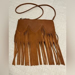 Show Me Your MuMu Camel Fringe Crossbody Bag